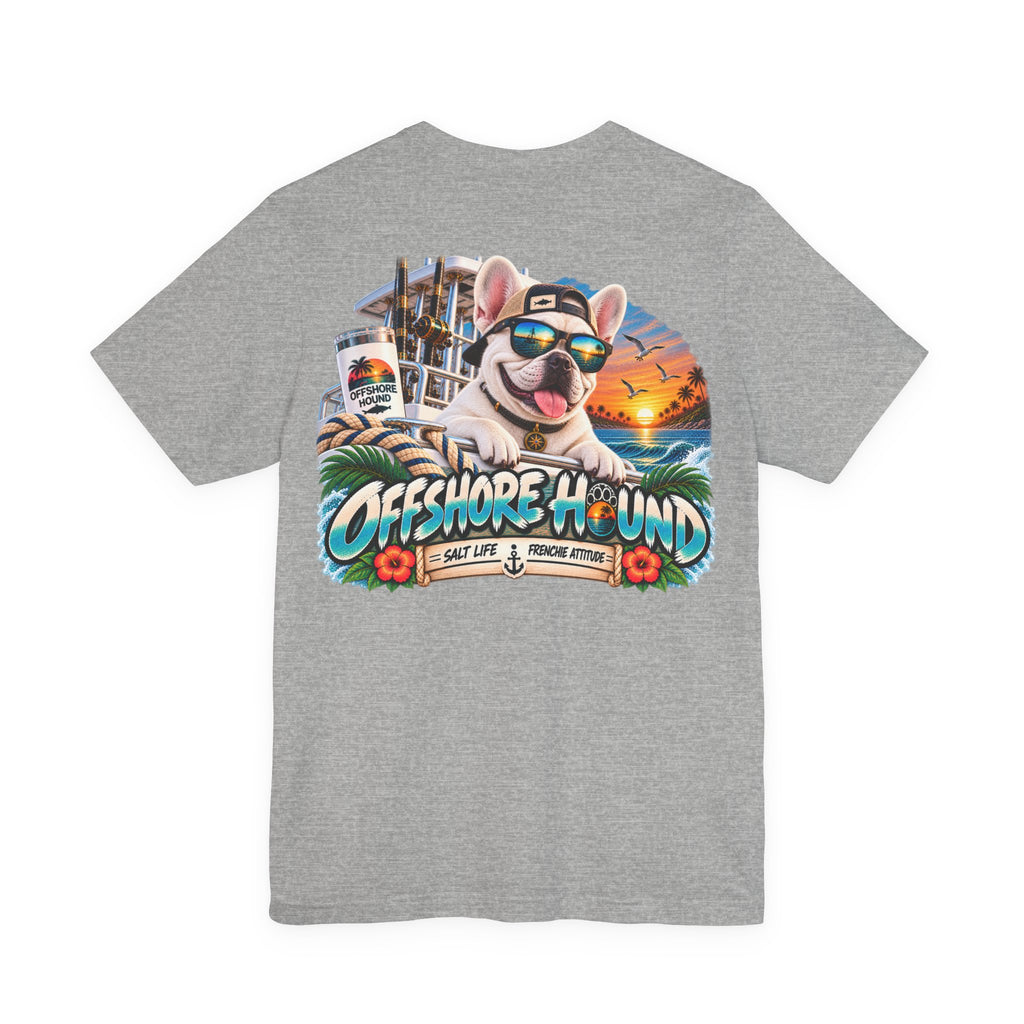 Salt Life, Frenchie Attitude – White French Bulldog T-Shirt | Offshore Hound